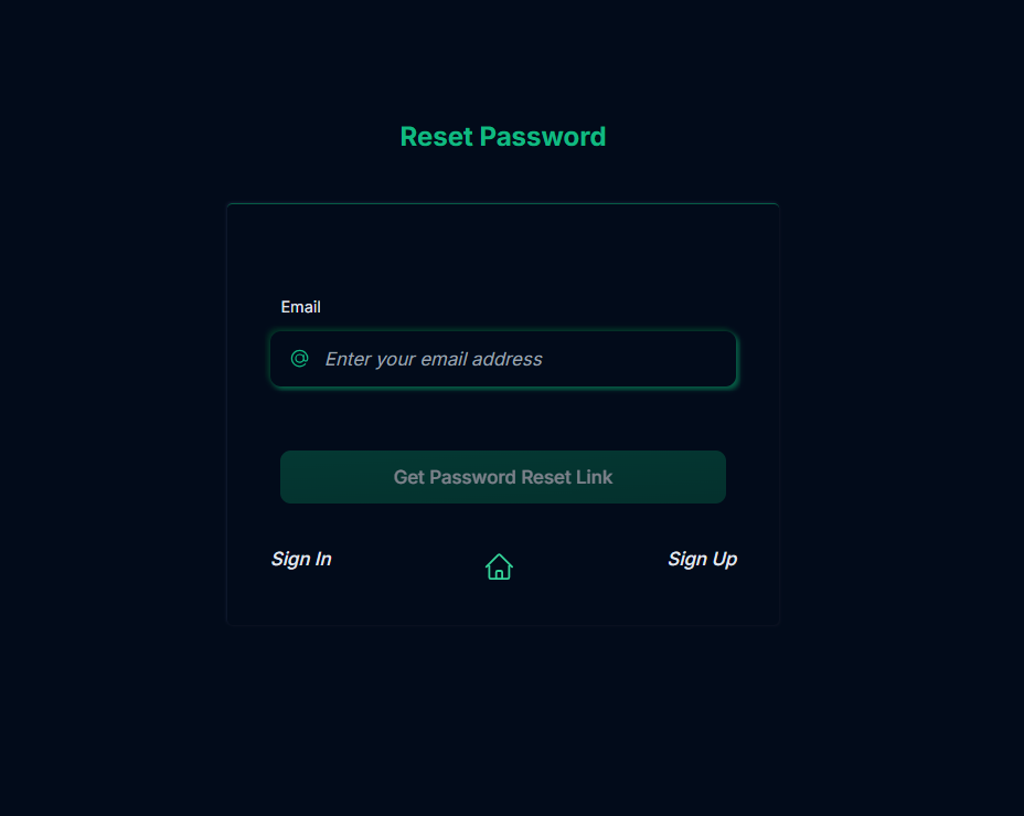 Reset Password Screenshot
